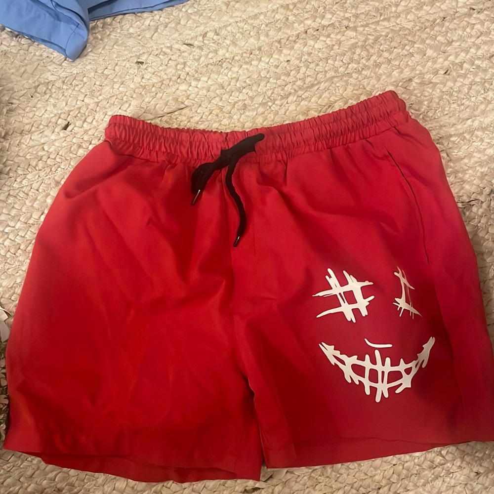 Small red used shorts